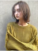 オリーブベージュ×ちょいはねボブ(天王寺)