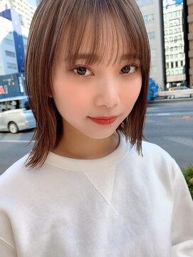 サンド 鹿児島中央(sand) 黒髪/グレーベージュ/レイヤーロング/前髪パーマ[鹿児島駅]