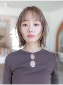 レイヤーボブハッシュカットイメチェンワイドバング小顔