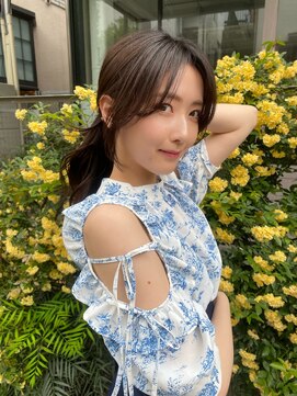 ガーランド (Garland) 大人かわいい小顔レイヤーピンクベージュ顔まわりレイヤーカット