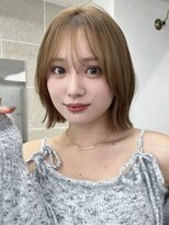 サンド ミュウ 横浜店(sand mieu) ボブディオリーブベージュ髪質改善縮毛矯正フェイスレイヤー