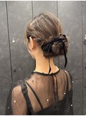 シニヨンヘア/お呼ばれヘアセット/オケージョンヘア