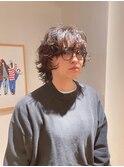 マッシュウルフパーマ、ユニセックスヘア