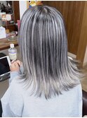 【長持ちカラー】ホワイトバレイヤージュ×ブリーチ2回