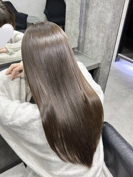 エースヘアー(A.hair) 透明感グレージュ/レイヤーカット/髪質改善トリートメント