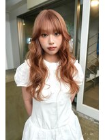 レコ 渋谷(LECO)&nbsp;ブラウンピンクロングレイヤーケアブリーチ