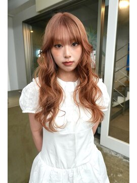 レコ 渋谷(LECO) ブラウンピンクロングレイヤーケアブリーチ