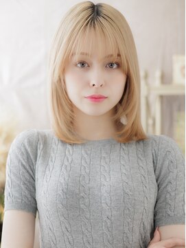 カバーヘア イヴ 戸頭店(COVER HAIR EVE) 垢抜けハイトーンカラー小顔ウルフレイヤーa戸頭10代20代30代