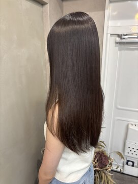 ファビ 渋谷(Fab) くびれヘア/暗めカラー/アプリコットオレンジ/縮毛矯正