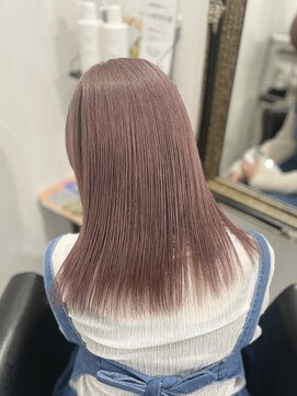 ザ アクネ 岡崎竜美丘店(THE ACNE) ★レディース，ブリーチ，ハイトーン，ピンクベージュ