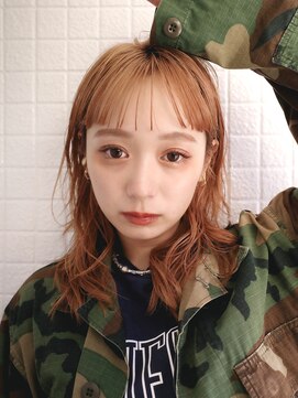 ピュー(Piu-) 【デザインカラー/阿部達哉】ケアブリーチカラー/オレンジカラー