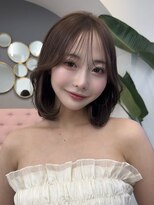 サンド 大阪梅田(sand)&nbsp;＠hitoshi__sand ボブ/黒髪/ネビージュ/小顔/ワンレン/大阪梅田