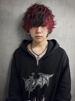 ネハス 名古屋栄店(nehus.)&nbsp;MEN’S HAIR/ブルーブラック/フェザーパーマ/ハイライト