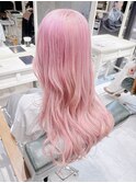 ハイトーンペールホワイトピンク×レイヤーロング 原宿DAYS