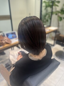 ケンジ 南林間(KENJE) ショートボブ×レイヤー×ベージュカラー【南林間】