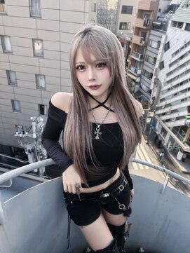 インク 渋谷(INK.) イメチェンヘアスタイル平成ギャルメッシュベージュカラー