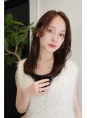 顔周りレイヤーカットくびれヘアミルクティーベージュカラー韓国