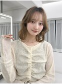 コテで巻いたようなくびれ風パーマ