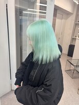 ペレ 原宿(PELE)&nbsp;ダークパープルナチュラルショート夏のヘアアレンジ原宿