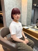 ザ シーワークス ときわ台店(THE Cworks)&nbsp;ピンク/レッド/ボブ/ハイトーン/艶髪