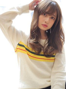 アグ ヘアー フィディック 宇都宮店(Agu hair fiddich) 斜めバングの甘カジュロング