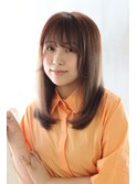 ココアブラウン×【前髪】シースルーフェザーバング