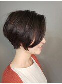 ノンブローでキマる王道前下がりショートボブ! 遠藤至
