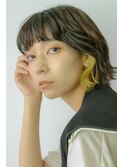 イヤリングカラー×波打ちボブ