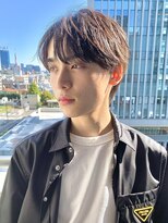 センターパート韓国ヘアニュアンスパーマトランクスヘア
