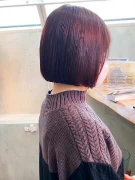 ロンド 表参道店(Lond) Lond表参道【伊杏】ツヤ系ピンク！ストンとまとまる大人気ボブ