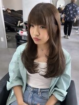 ジエクトカナウ 大阪梅田店(The Ect canow) レイヤーロング/韓国風ヘア/グレーベージュ/顔周りレイヤー