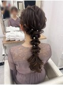 結婚式ヘアセット編みおろし