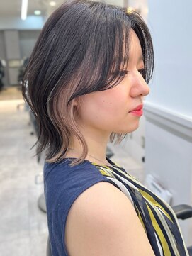 グラフ 銀座(GRAFF) イヤリングカラーボブインナーカラーくびれヘア