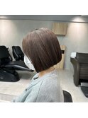 顎ボブ_グレーベージュ_くすみベージュ