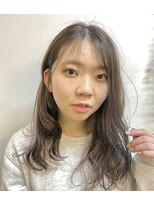 クラク 笹塚店(KURAKU)&nbsp;ラベンダーアッシュ/ふんわりシースルー/セミロング/10代/20代