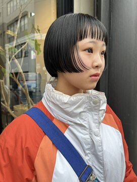 ヘアー アイス ルーチェ(HAIR ICI LUCE) 前上がりボブ ボブスタイル ラインボブ 10代20代 大人可愛い山中