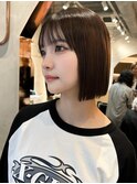 【北澤華】小顔シースルー前髪黒髪ボブルフ