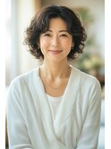 40代50代パーマ髪型【梅田パーマAVANCE EGAO】白髪染め