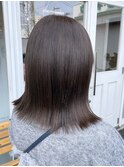 ブリーチ無しグレージュ透明感カラー