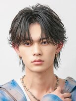 オーシャントーキョー シブヤジンナン(OCEAN TOKYO shibuya JINNAN) 韓国フェザーパーマセンターパートメンズショート