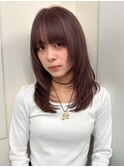 ミディアムレイヤー　カカオブラウン　ピンクブラウン