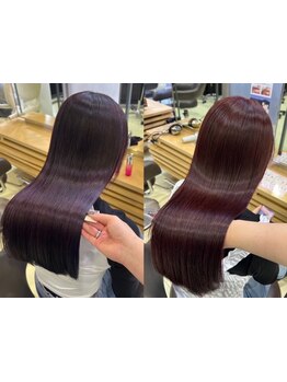 髪質改善トリートメントで集中ケアを行い、サラサラ美髪へ導く＊《オージュアトリートメントもご用意》 