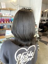 シェル 津山の手店(shel)&nbsp;20代30代ブリーチ履歴ありオリーブグレージュくびれミディアム