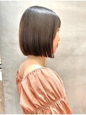 切りっぱなしボブ×内巻きボブ×まとまるボブ