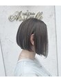 ヘアーアンドメイク アッサンブレ(Hair&Make Assemble)&nbsp;ブルー系のハイライトで軽さと柔らかさのある前下がりボブに