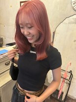 ヴィークス ヘア(vicus hair)&nbsp;ミディアムヘア×ペールピンク