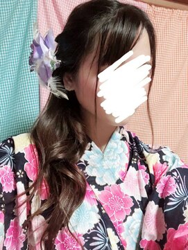 美容室アクアヘブン 浴衣に合わせたセット