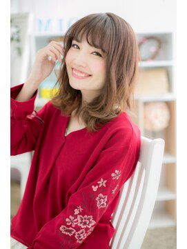 ヘアアンドビューティー ミック(Hair & Beauty miq) フェザーバング＆くせ毛風こなれヘアレイヤーロングc1