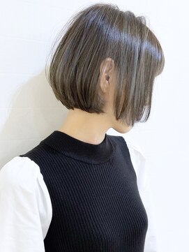 モリオフロムロンドン 松戸店(Morio from London) 【松戸　ムラマツ】カーキグレー大人かわいい前下りボブ