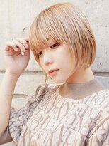 ラフィス ヘアールーチェ 樟葉店(La fith hair luce) 【La fith】ミニボブ×ハイトーンカラー